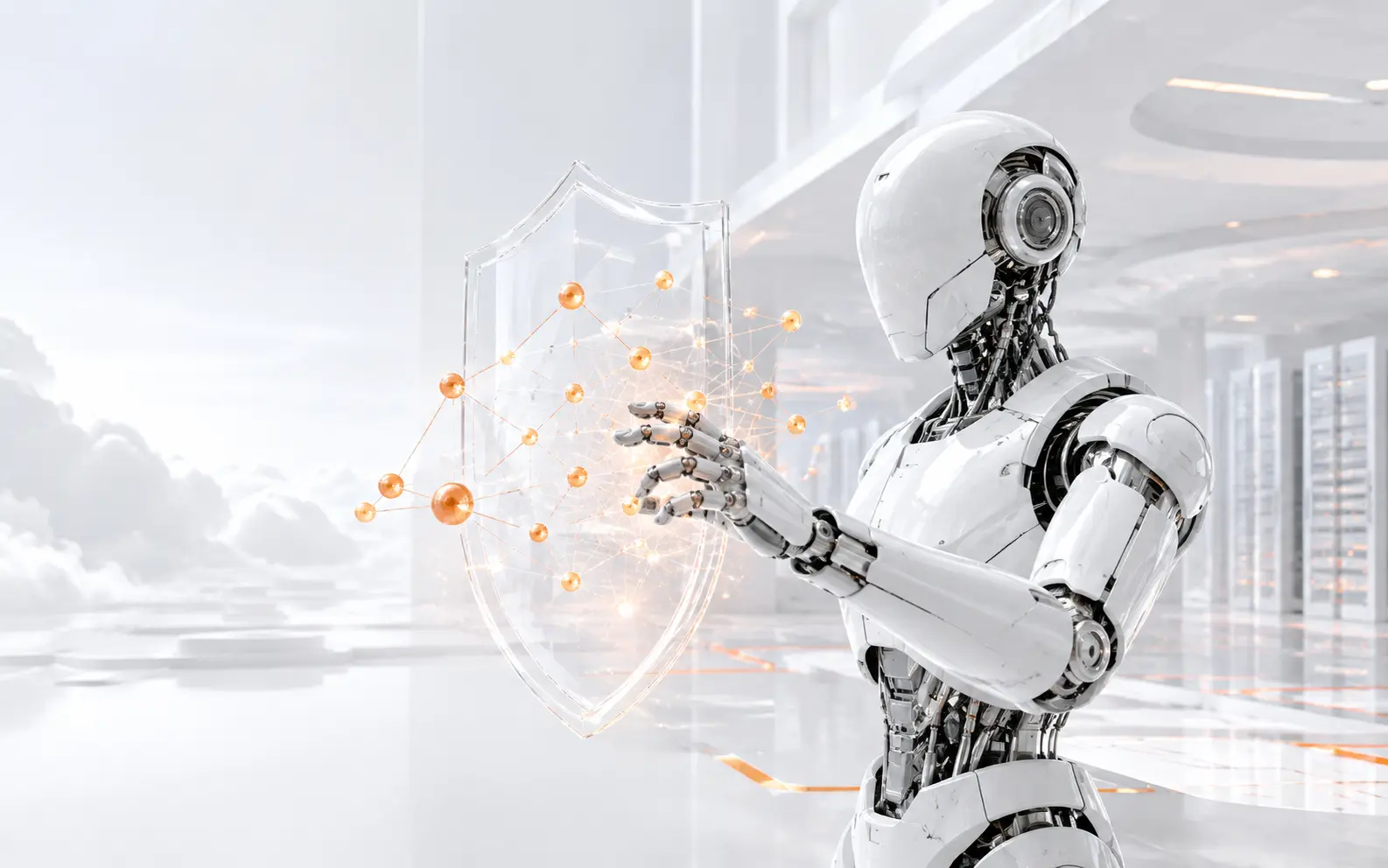AI robot with a secure neural network interface